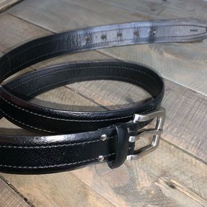 Men’s Black Leather Belt 43” long